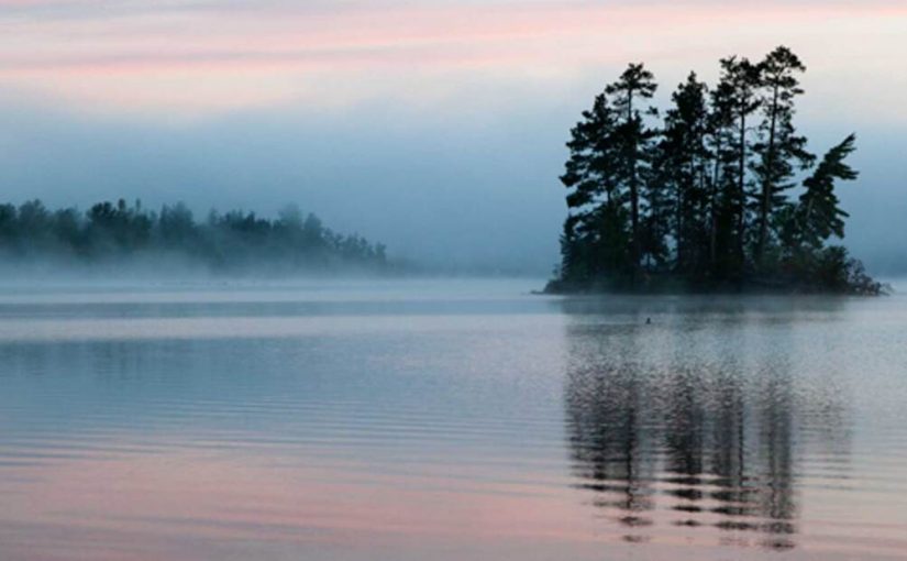 a calm mountain lake